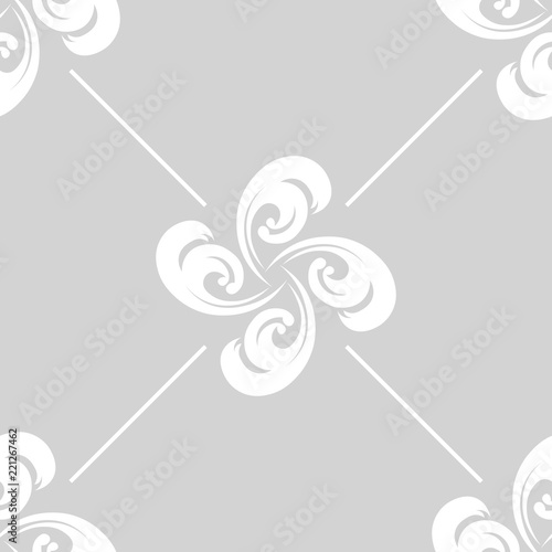 abstract floral seamless pattern with flowers, netting and leaves