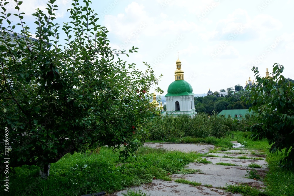 The territory of one of the most famous Orthodox monasteries: the Holy Dormition Kiev-Pechersk Lavra