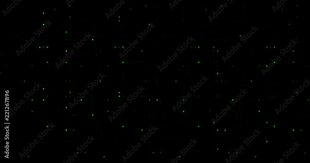Flickering green dots on black - techno looped background like white noise. 4k looped video. Flickering green dots on black - techno looped background like white noise. 4k looped video.