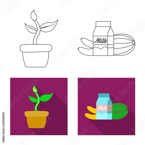 Vector design of genetic and plant logo. Set of genetic and biotechnology stock vector illustration.