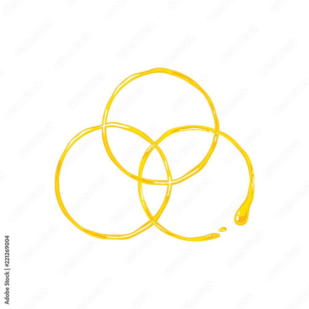 Vector of Oil or cheese circle isolated on white background. Vector of Oil or cheese circle isolated on white background.