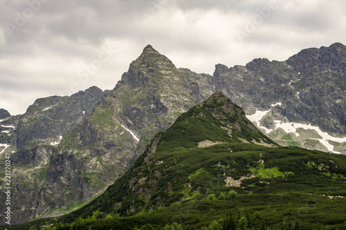 A view of the Koscielec peak in the High Tatras.