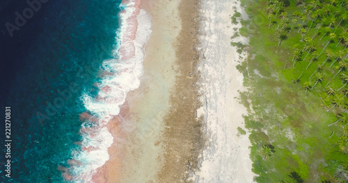 beach in aerial view with wave © Fly_and_Dive