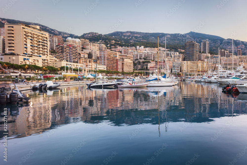 Yachts moored in Monaco