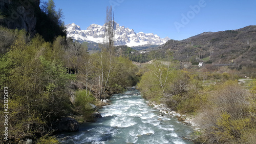 River in Frontera del Portalet Spain