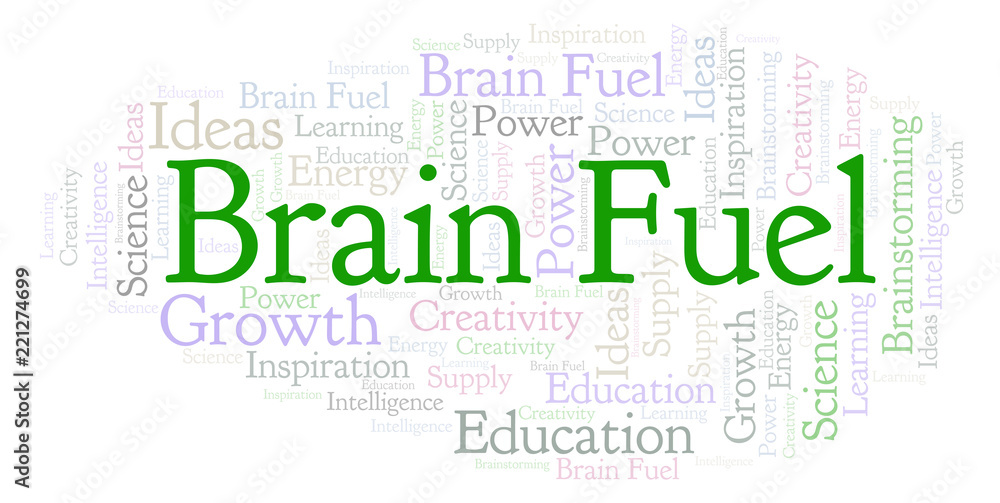 Obraz premium Brain Fuel word cloud.
