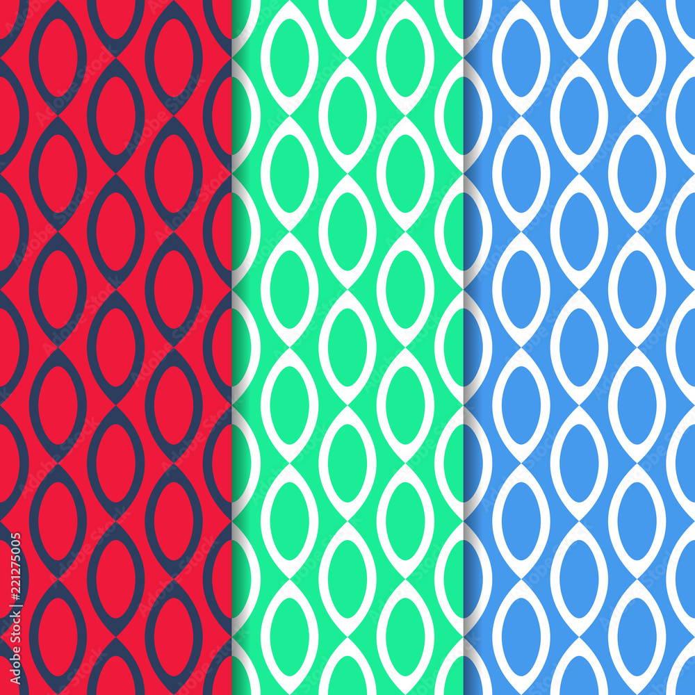 Fototapeta premium Seamless geometric abstract pattern with circles and rings