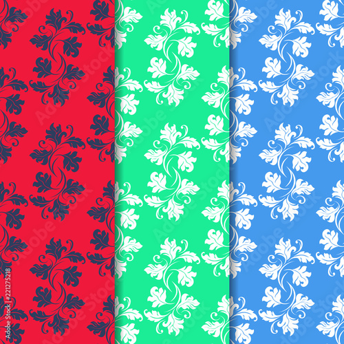 seamless abstract pattern with floral motive