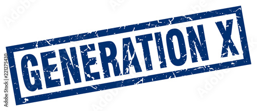 square grunge blue generation x stamp