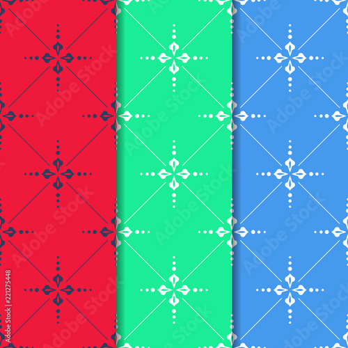 abstract floral seamless pattern with flowers, netting and leaves