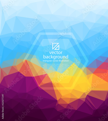 Abstract colorful vector background with triangles