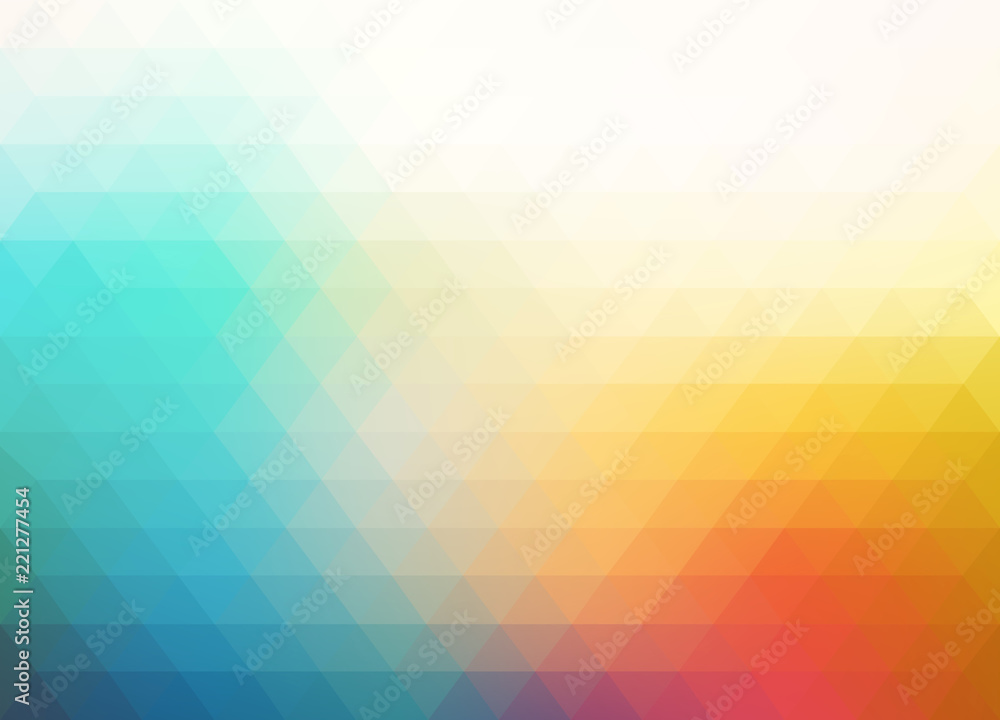 Colorful blurry triangle background