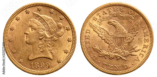 USA 10 Dollar Gold Eagle Liberty Head photo