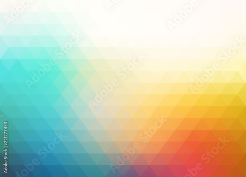 Colorful blurry triangle background