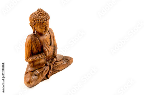 Wooden buddha statue