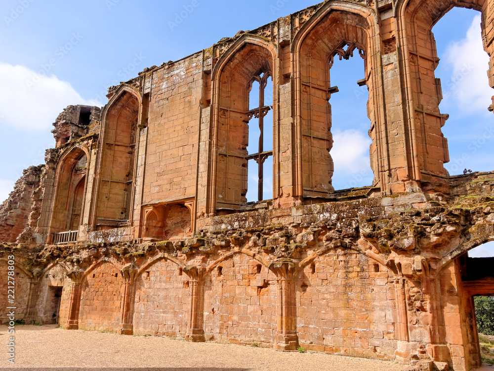 Kenilworth Castle, Remains of the interior of Gaunt's 14th-century great hall.