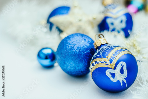 Christmas decoration on white background