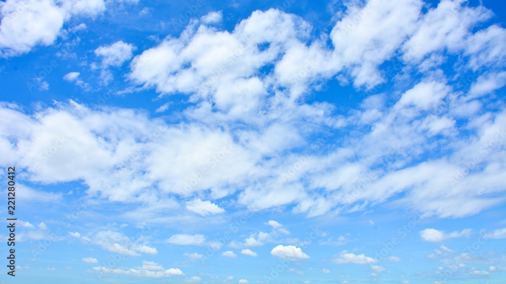 blue sky with cloud in summer - background