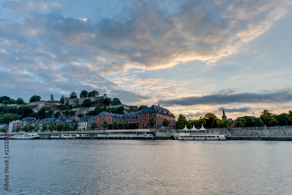 Naklejka premium River Meuse through Namur, Belgium