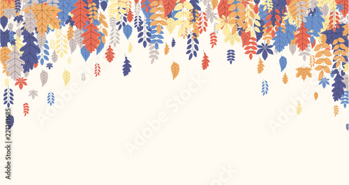 Autumn background with colorful leaves.