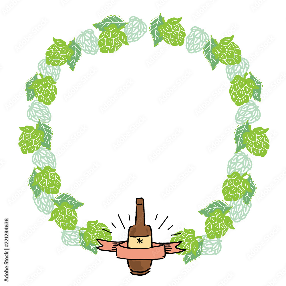 ビール ホップ フレーム イラスト Stock Vector Adobe Stock ビール ホップ フレーム イラスト Stock Vector Adobe Stock
