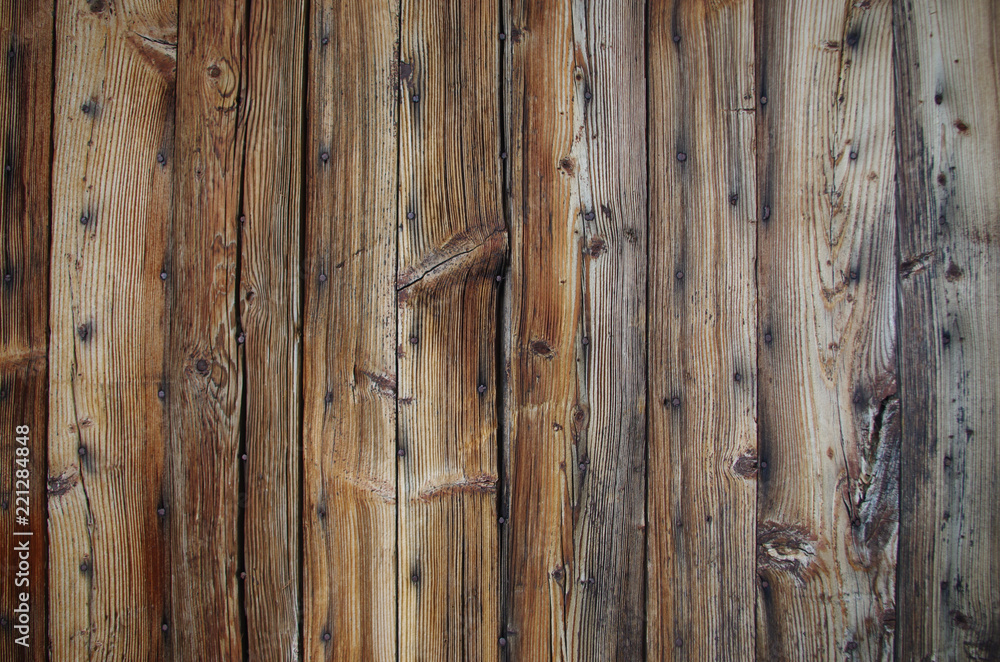 barbería Evaluable cobija Arrière plan: Anciennes planche de bois rustique avec des clous foto de  Stock | Adobe Stock