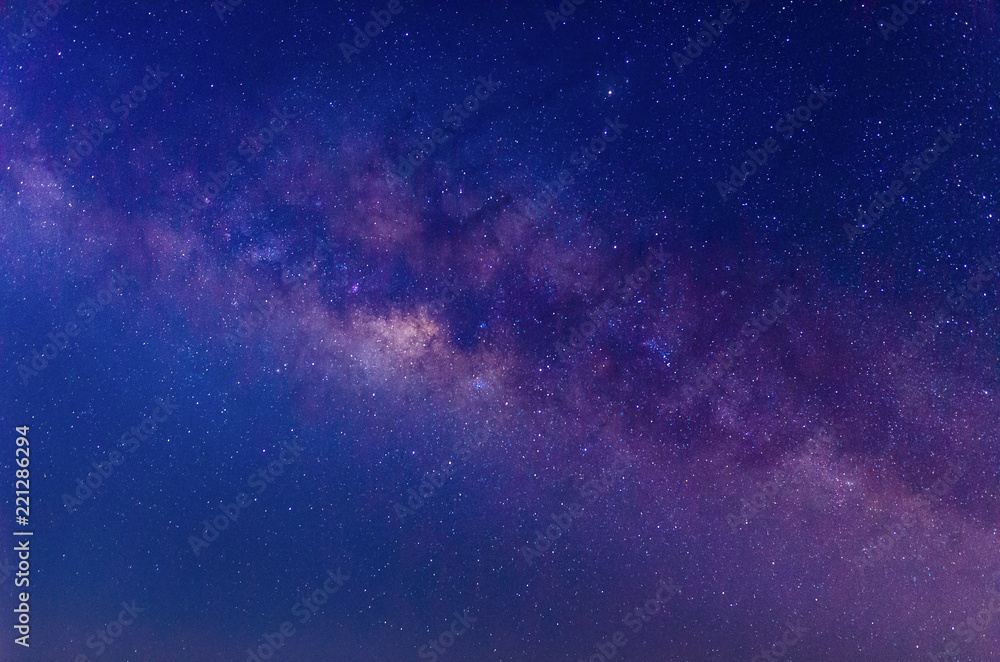 Milky way on sky with star background.
