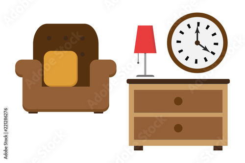 Muebles antiguos de salón.