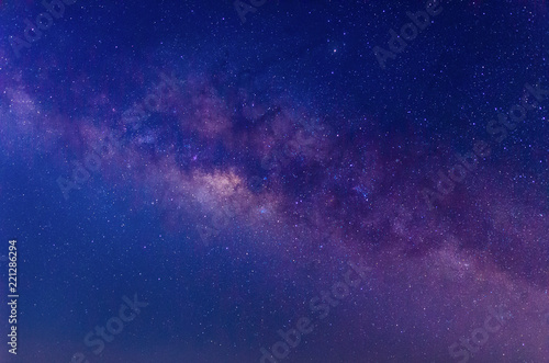 Milky way on sky with star background.