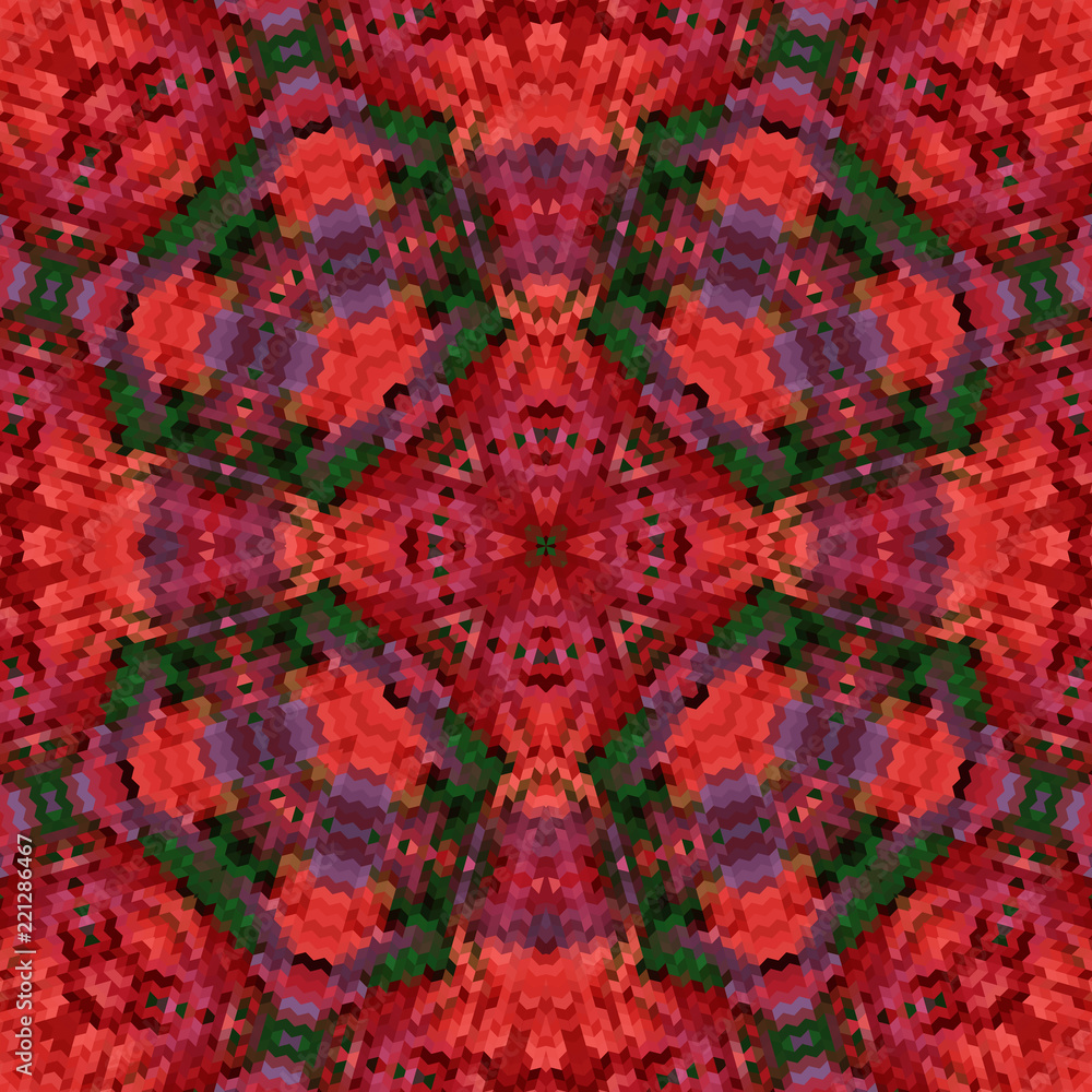 Obraz premium Seamless abstract pattern kaleidoscopic mosaic ornamental print