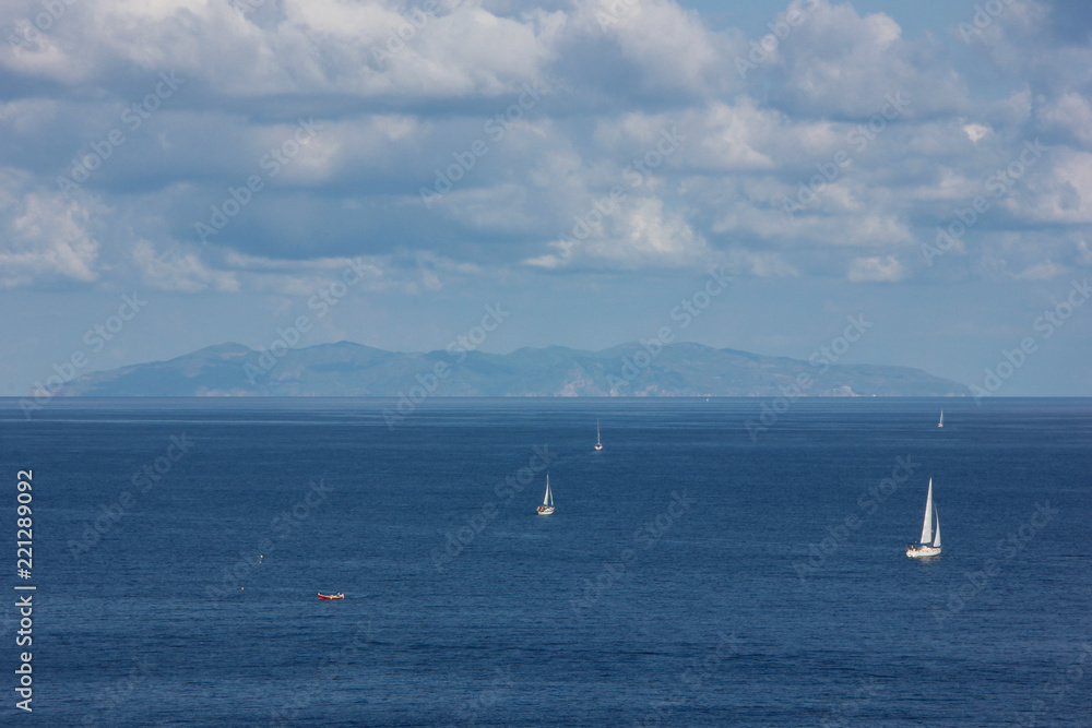 Capraia island, view from Marciana Marina (Elba island), Italy