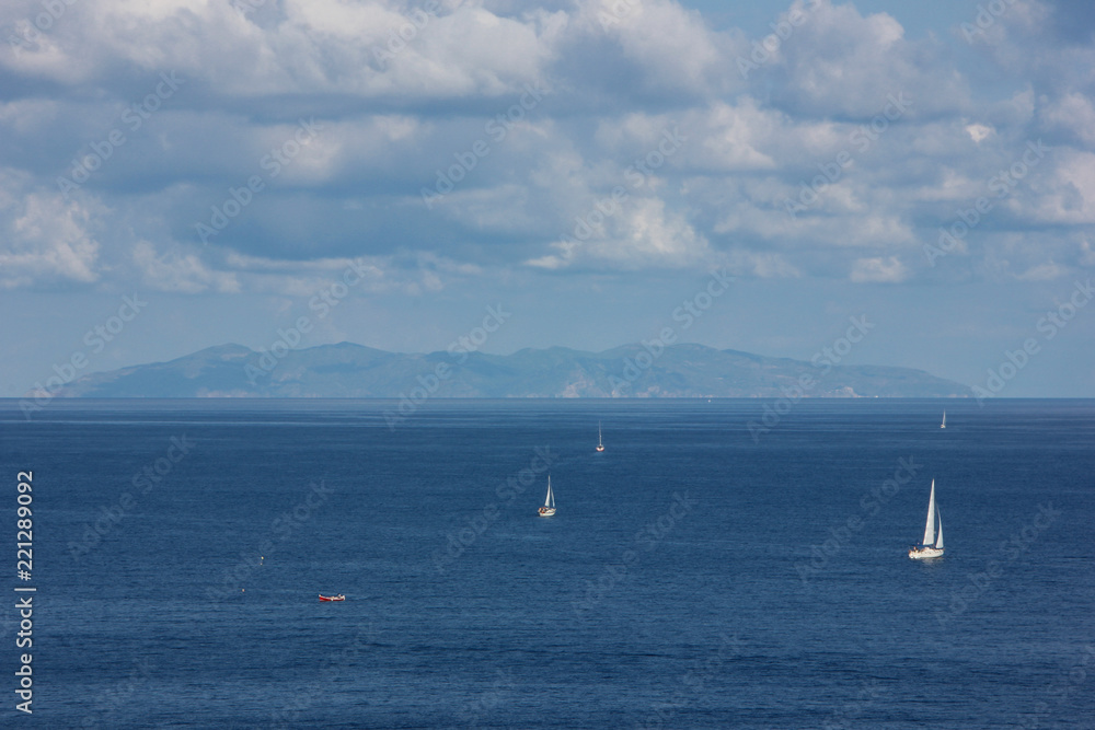 Capraia island, view from Marciana Marina (Elba island), Italy Capraia island, view from Marciana Marina (Elba island), Italy