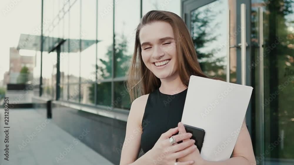 Wonderful smiling woman with a lovely look and natural make up looking at camera Wonderful smiling woman with a lovely look and natural make up looking at camera
