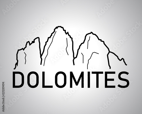 Dolomites logo vector  photo