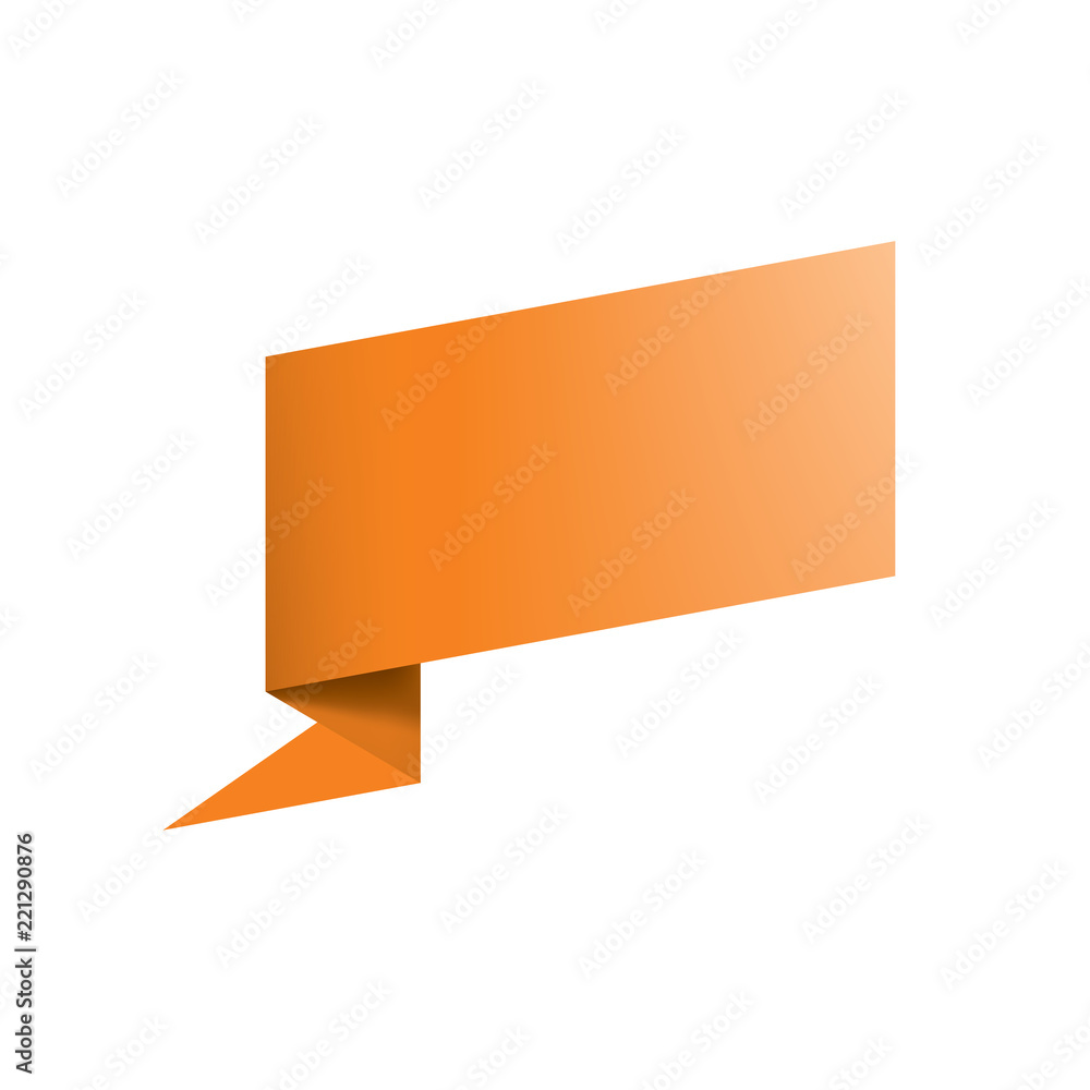 Waving the orange flag on a white background Waving the orange flag on a white background
