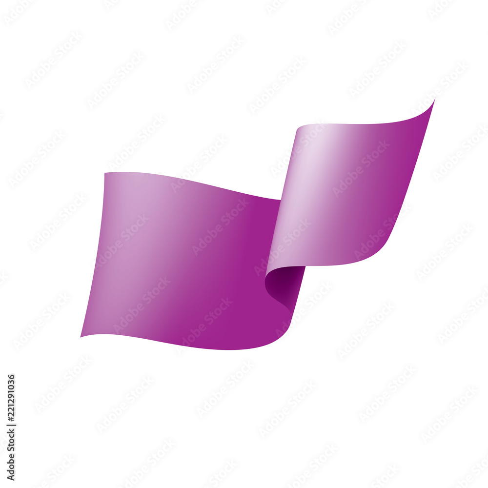 Waving the purple flag on a white background