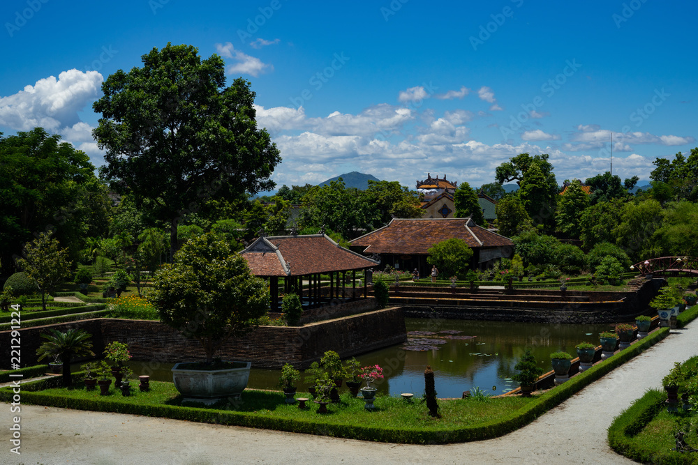 Temple near the lake in Imperial city, Hue