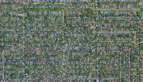 Crowded City Bird's Eye View (Aerial View) - New York , USA