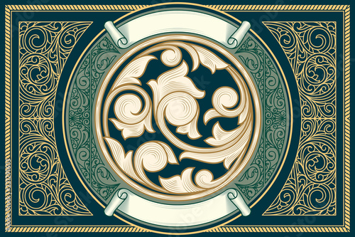 Decorative ornate retro card