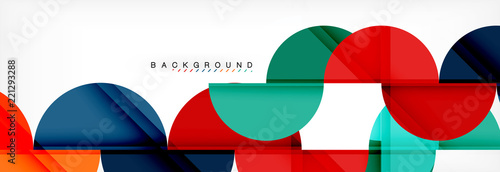 Circle abstract background, geometric illustration