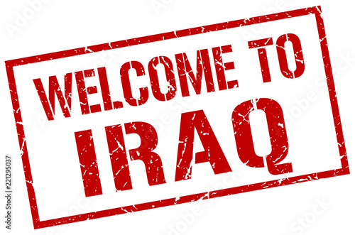 welcome to Iraq stamp