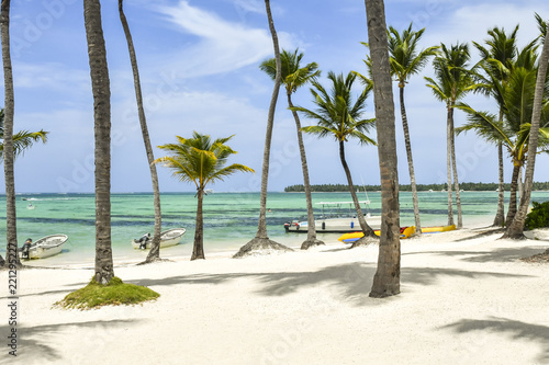 Beach Bavaro near the hotel in the Dominican Republic