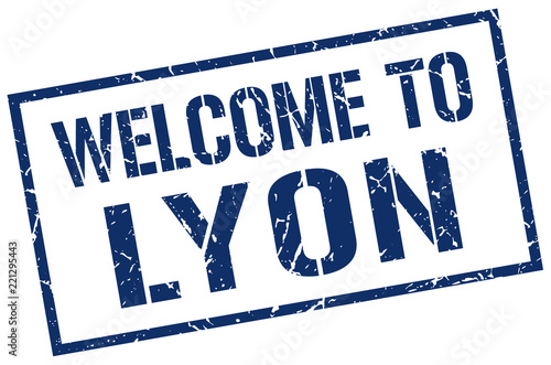 welcome to Lyon stamp