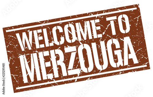 welcome to Merzouga stamp