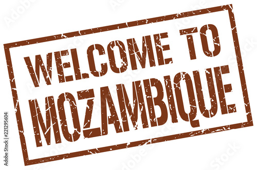 welcome to Mozambique stamp