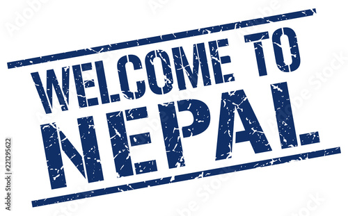 welcome to Nepal stamp