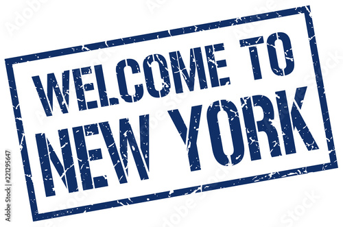welcome to New York stamp