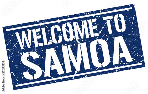 welcome to Samoa stamp