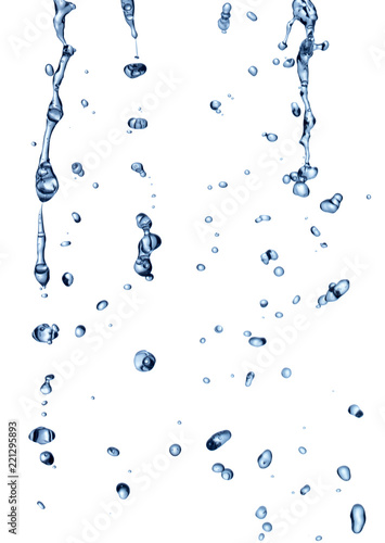 water splash drop blue liquid bubble