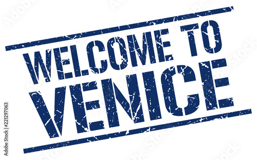 welcome to Venice stamp